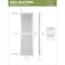 Ekena Millwork Mid-America Vinyl, Standard Size Cathedral Top Center Mullion, Open Louver Shutter, 11248030, PR 00011248030 - alternate 4